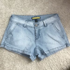 aeropostale blue and white striped shorts